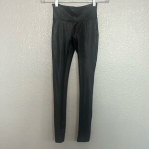 Spanx Black Faux Leather Size XS